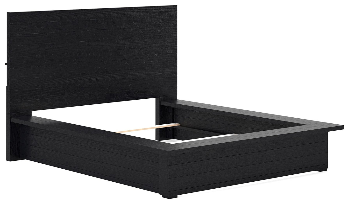 Londer - Black - Queen Panel Bed