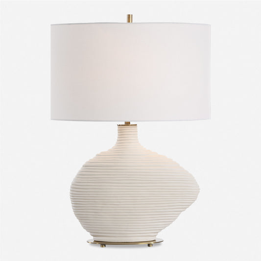 Duostacked - Ceramic Table Lamp - White