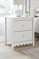 Hallityn - White - Two Drawer Night Stand