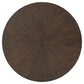 Brazburn - Dark Brown / Gold Finish - Round End Table