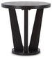 Chasinfield - Dark Brown - Round End Table