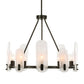 Ellipse - 10 Light Chandelier - Dark Bronze