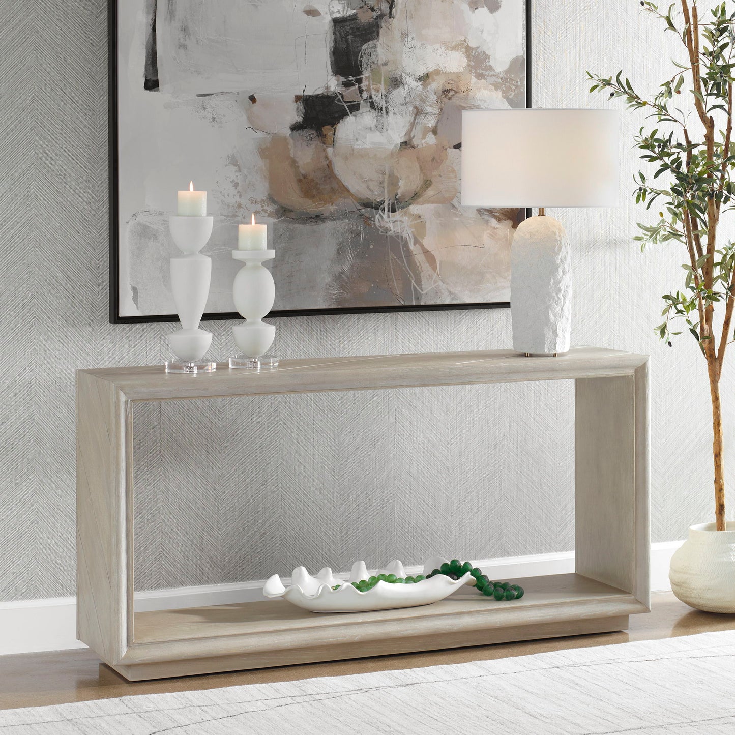 Prism - Light Oak Console Table