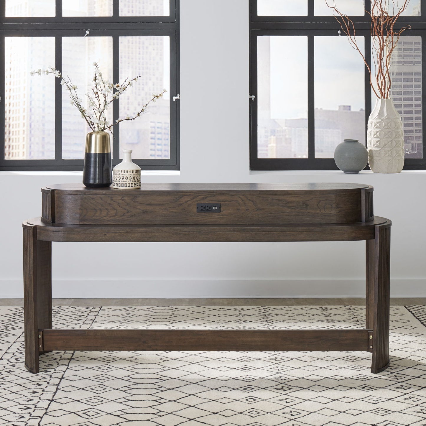 City View - Console Bar Table - Coffee Bean