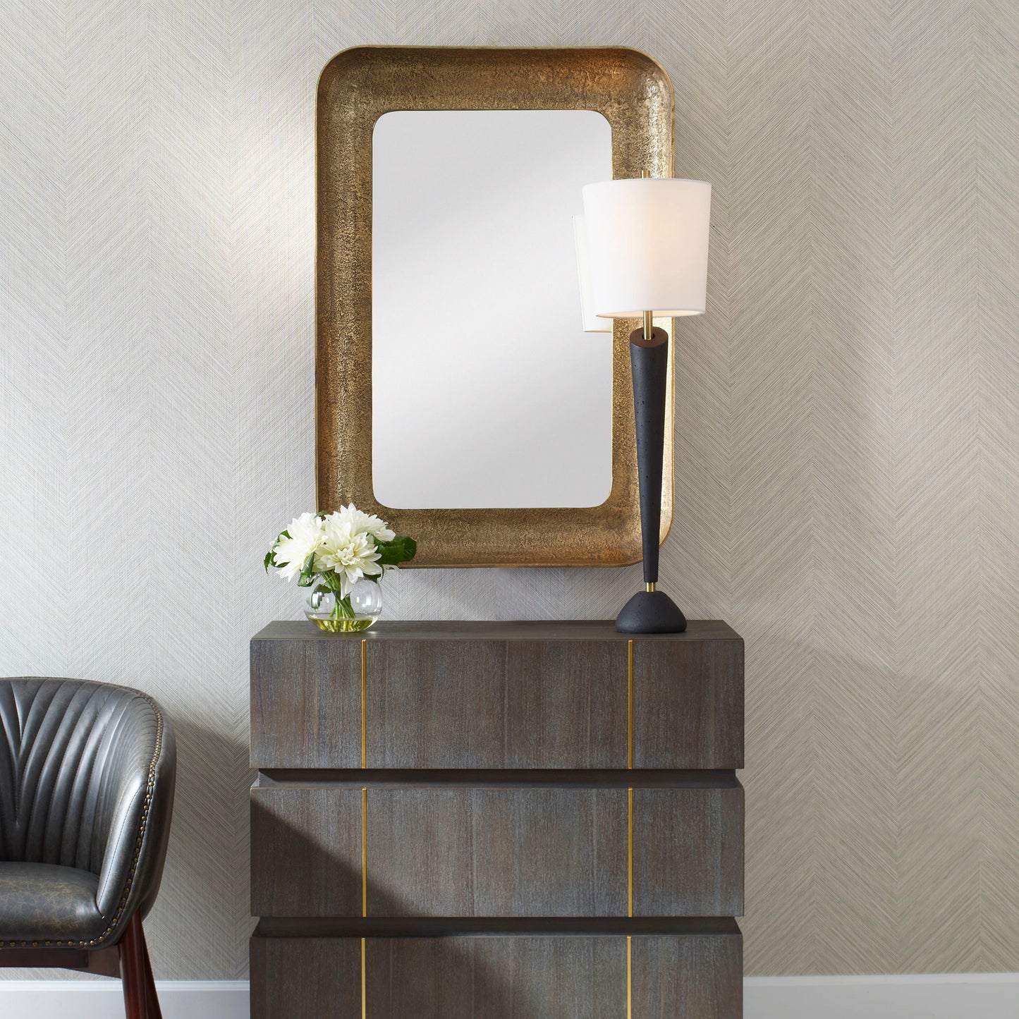 Alvaro - Antique Brass Mirror