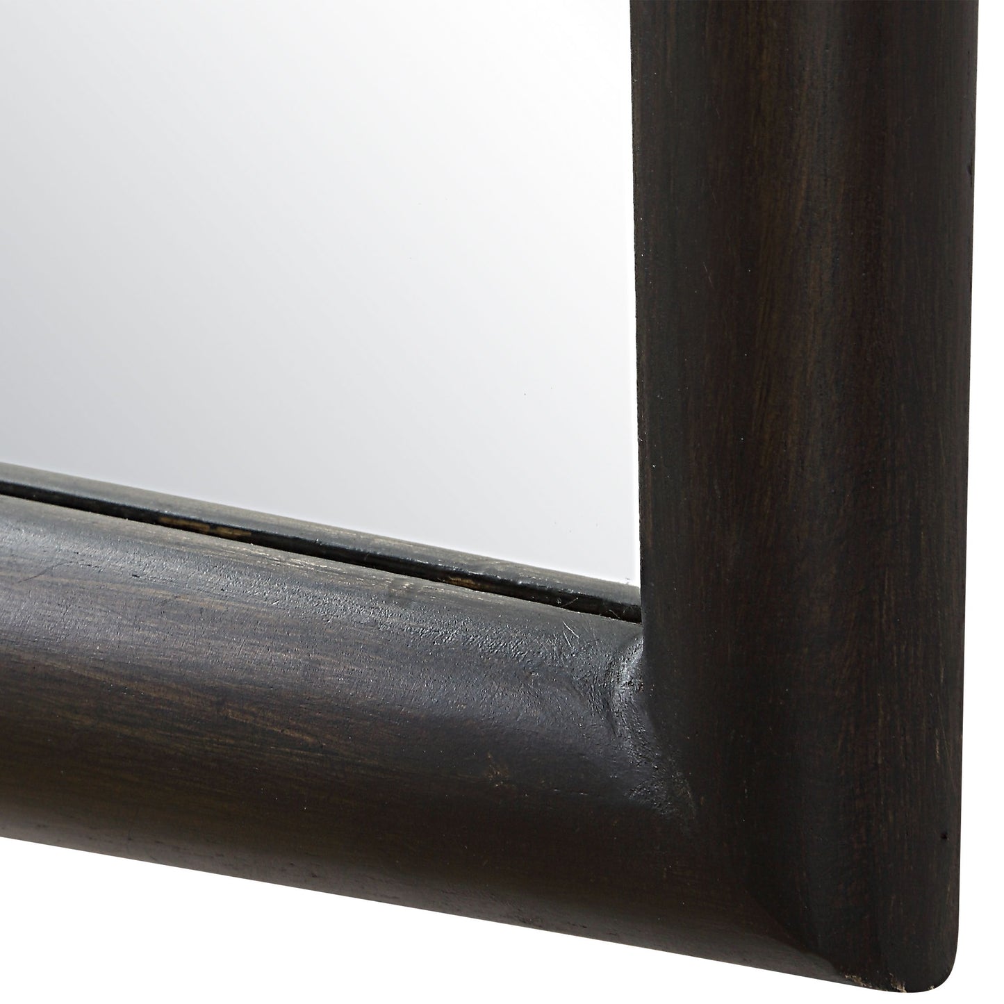 Larkin - Dark Wood & Brass Mirror - Dark Brown