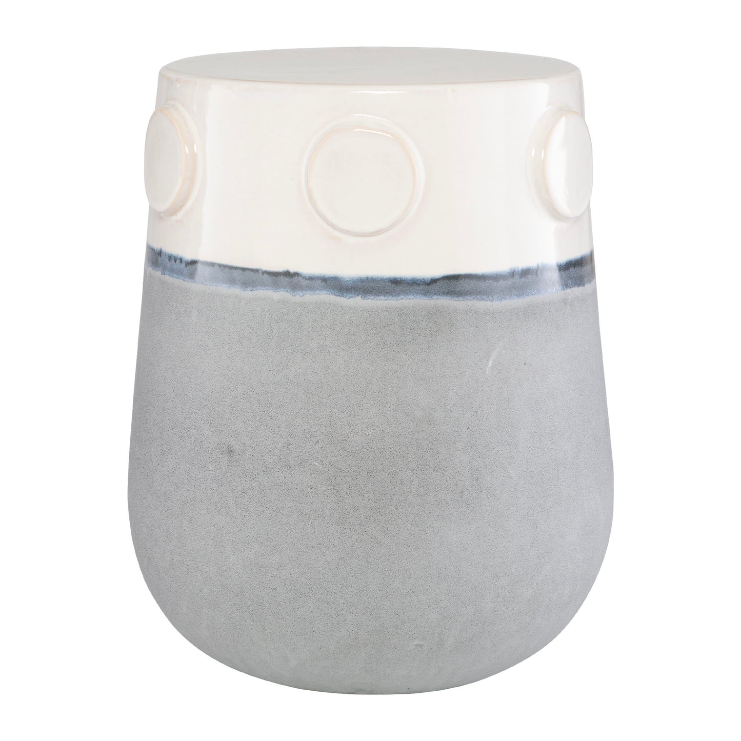 Mulvane - Ceramic Garden Stool - Gray