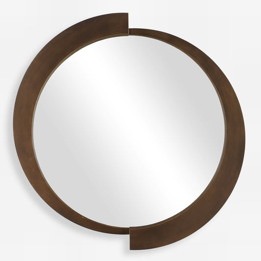 Reverse - Round Mirror - Dark Brown