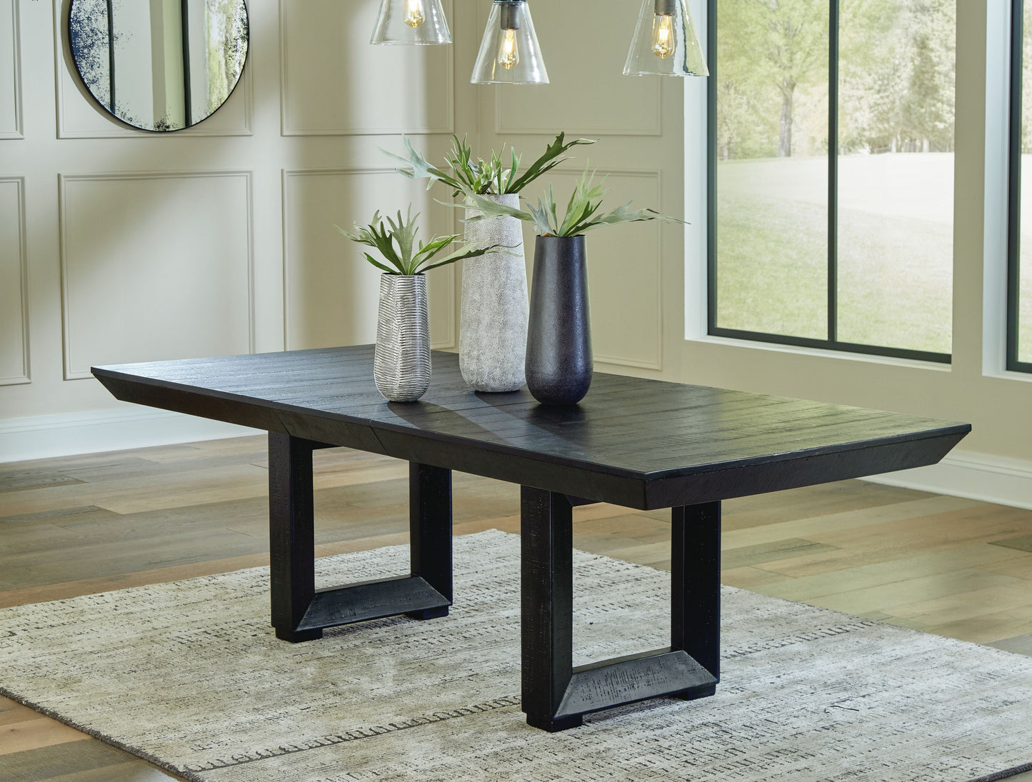 Londer - Black - Rectangular Dining Room Ext Table