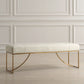 Swale - Ivory Leather Bench