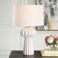 Wrenley - Ridged Table Lamp - White