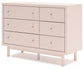 Wistenpine - Blush - Six Drawer Dresser