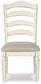 Realyn - Chipped White - Dining UPH Side Chair (Set of 2) - Ladderback