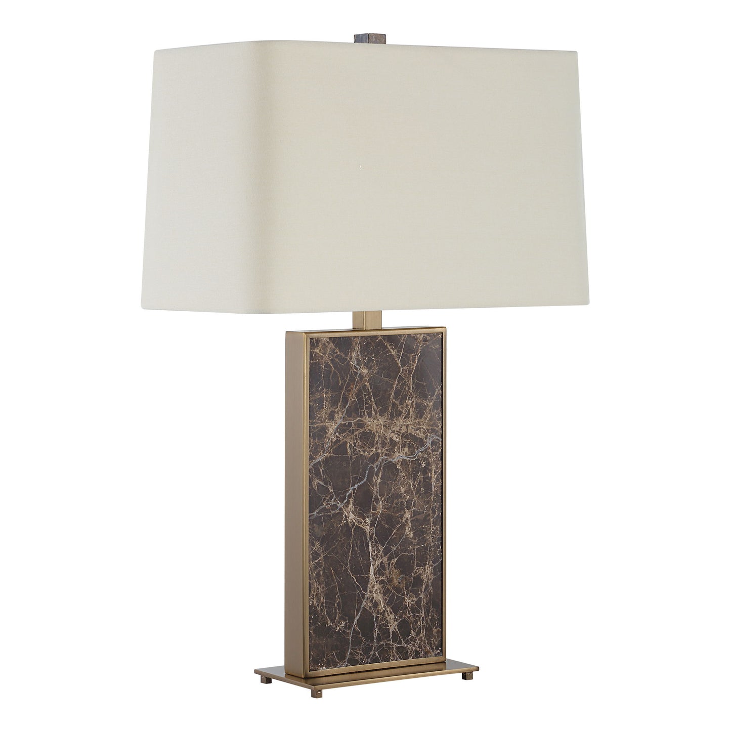 Lafferty - Marble Table Lamp - Dark Brown