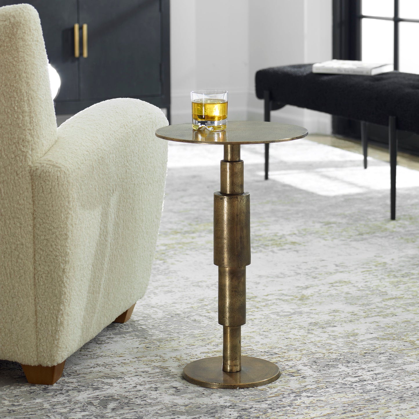 Descend - Accent Table - Gold