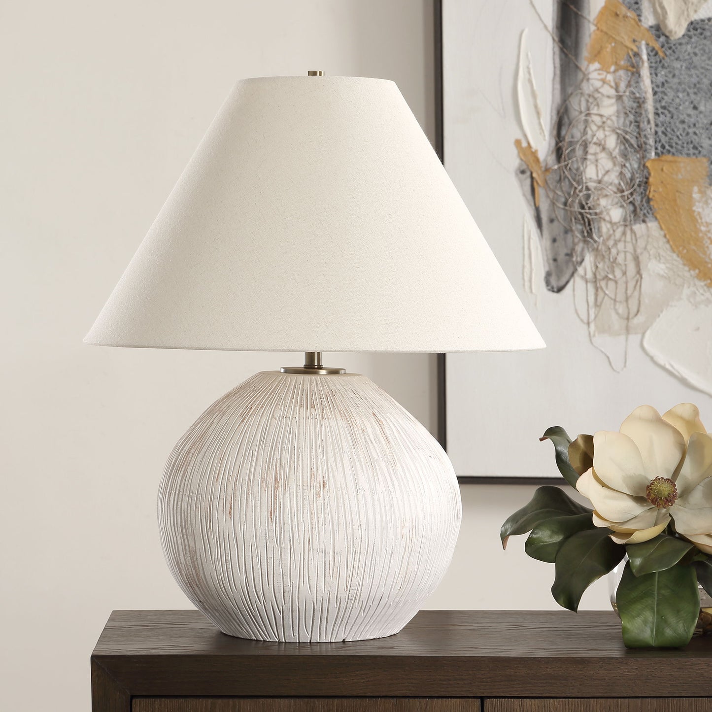 Meryl - Table Lamp - Aged White