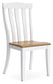 Ashbryn - White / Natural - Dining Room Side Chair (Set of 2)