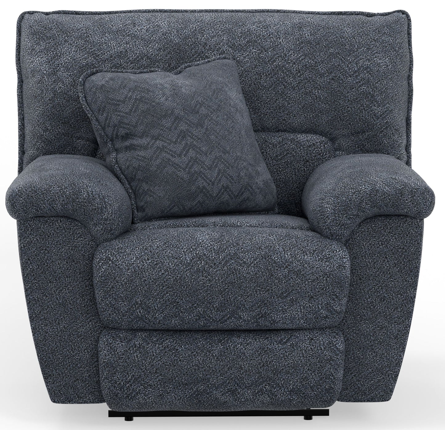 Paxon - Deep Seat Power Lay Flat Recliner With Power Adjustable Headrest - Smoke