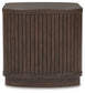 Korestone - Dark Brown - Square End Table