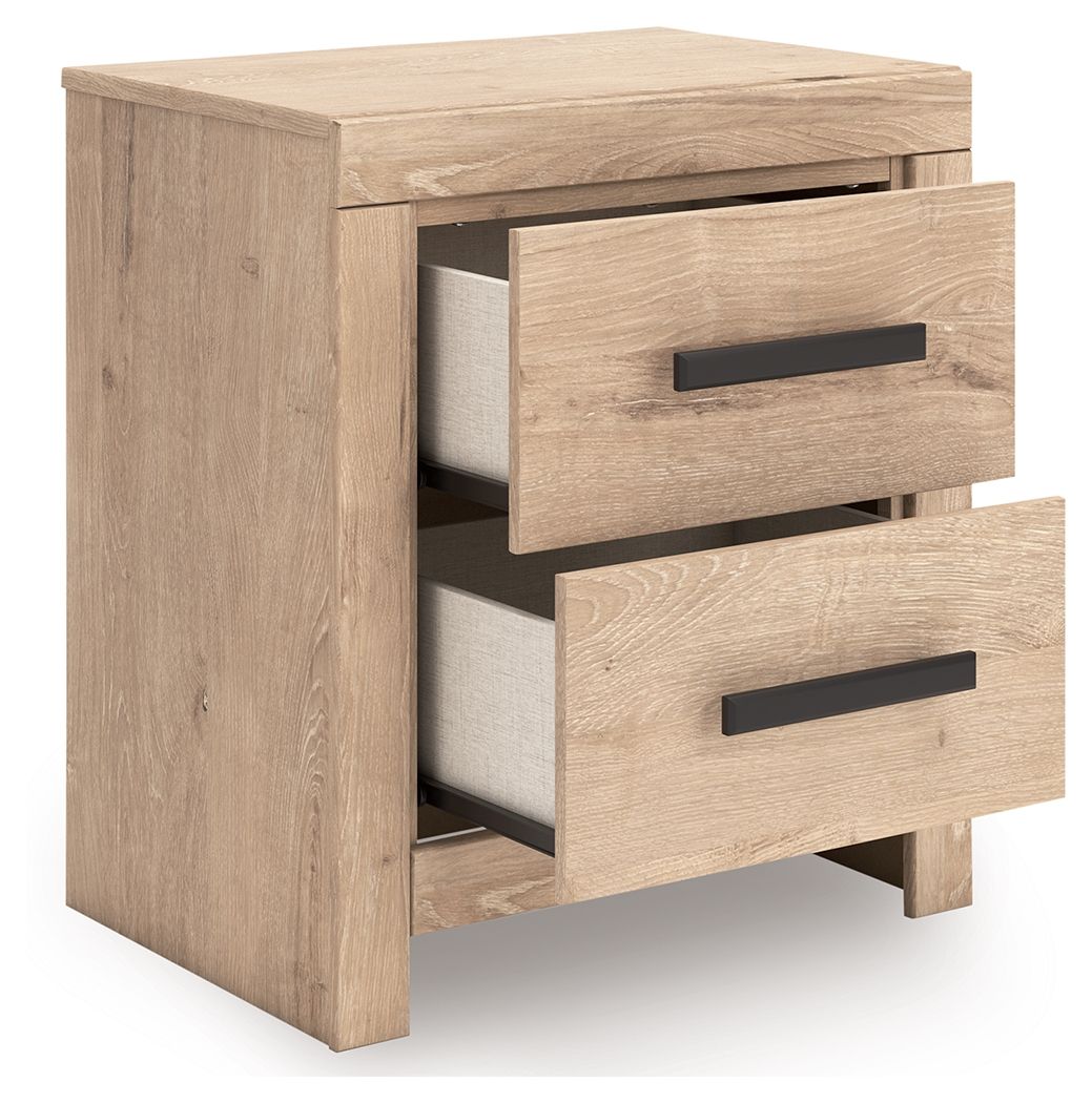 Sanginlane - Tan - Two Drawer Night Stand