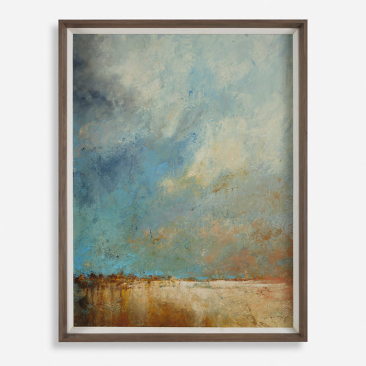 Vista Grande - Framed Desertscape Print - Light Brown