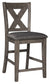 Caitbrook - Gray - Upholstered Barstool (Set of 2)