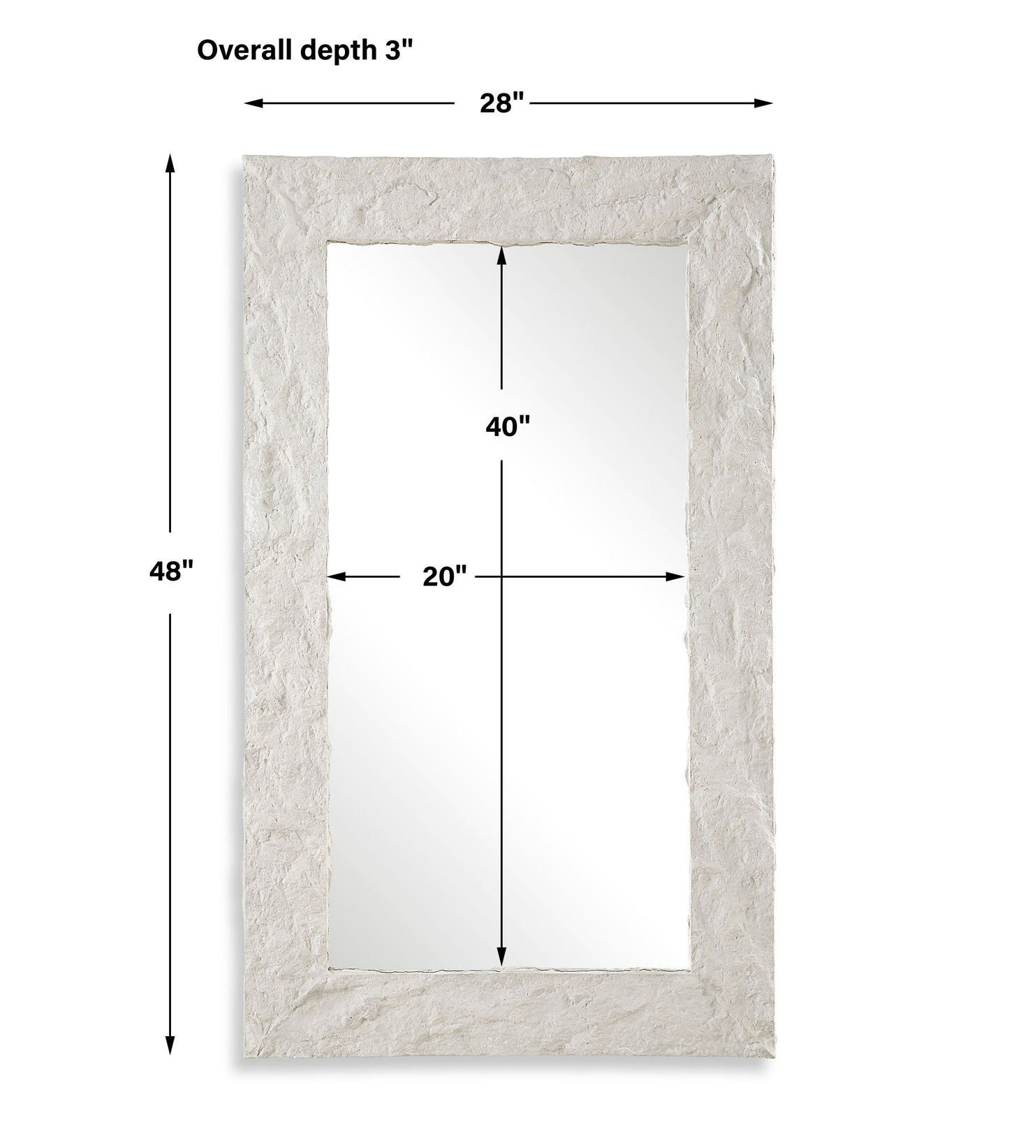 Quarry - Rectangle Stone Veneer Mirror