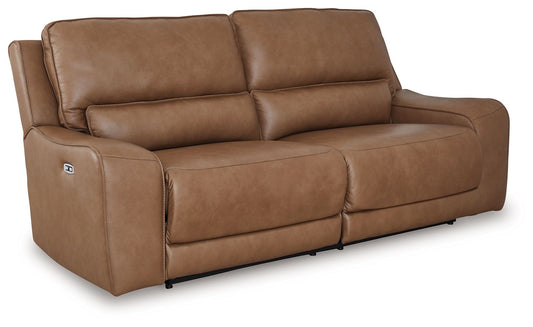 DeepWakes - Caramel - 2 Seat Power Reclining Sofa Adjustable Headrest