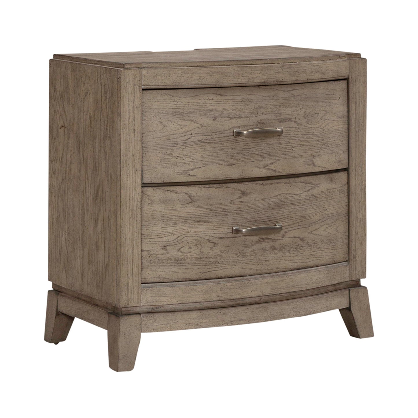 Avalon - Nightstand With Charging Station - Burnished Beige