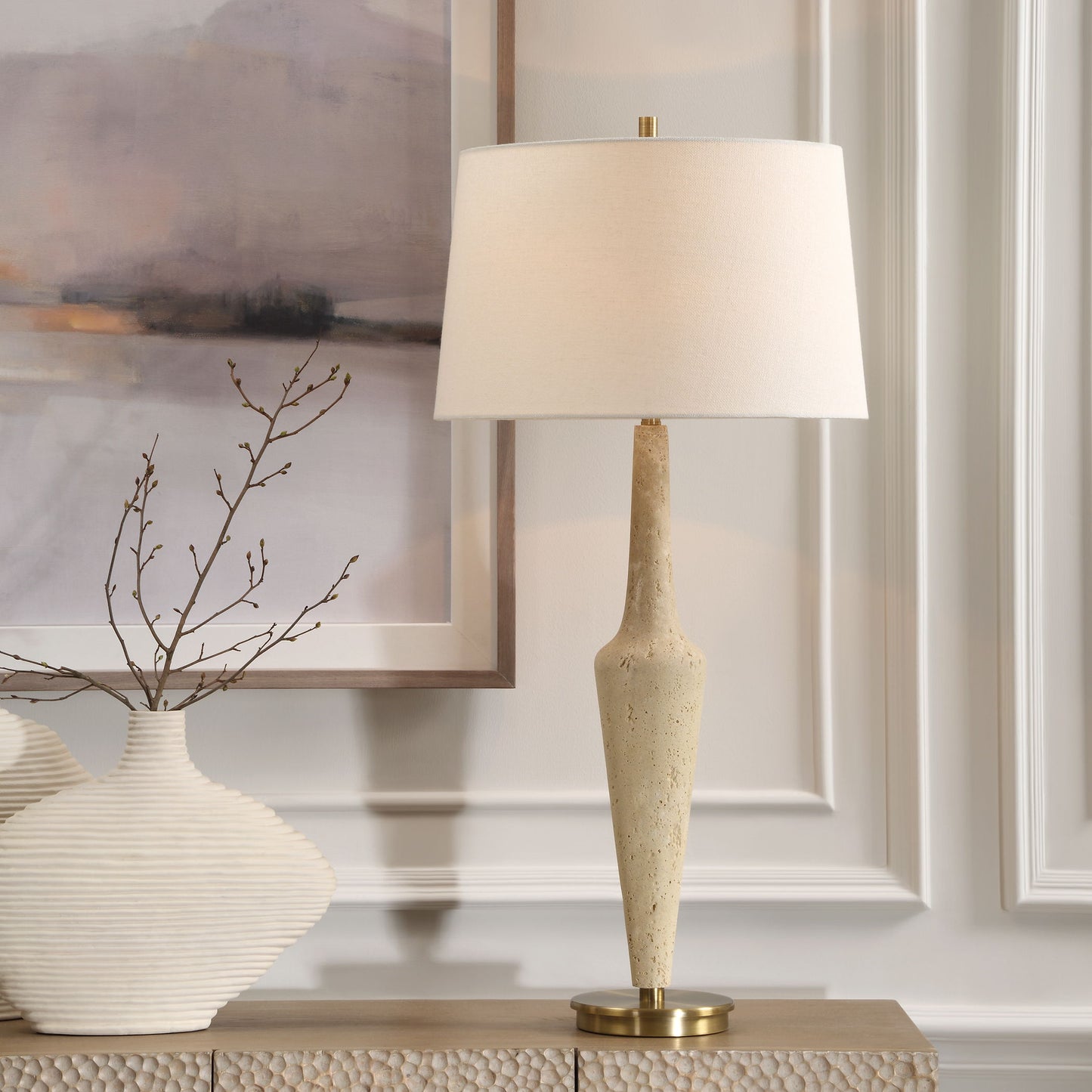 Juliet - Travertine Table Lamp