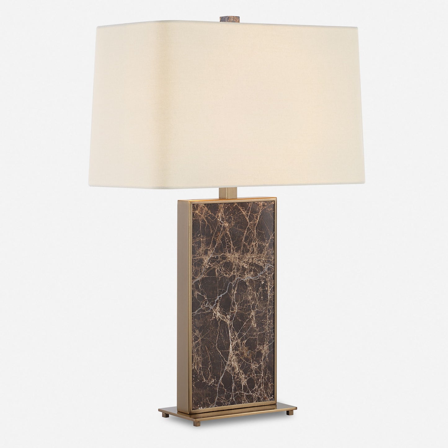 Lafferty - Marble Table Lamp - Dark Brown