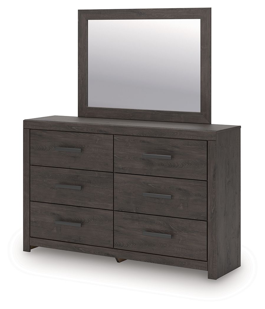 Prendonea - Charcoal - Dresser and Mirror