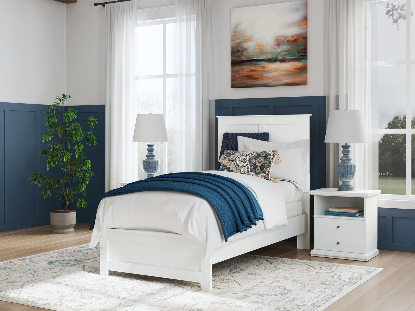 Bostwick Shoals - Panel Bed With Framed Footboard