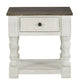 Havalance - White / Gray - Square End Table