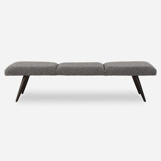 Bowtie - Charcoal Fabric Bench