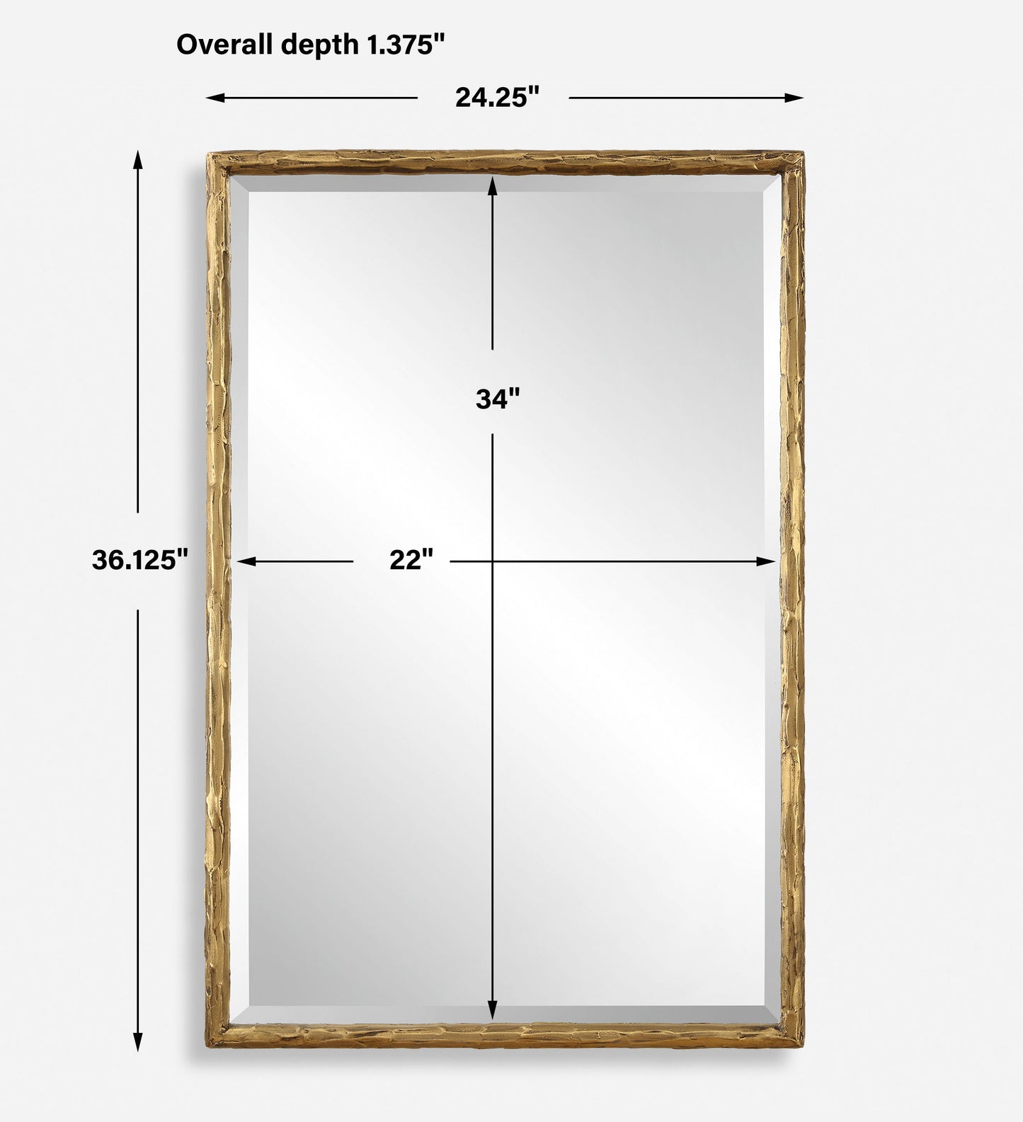 Sutton - Gold Vanity Mirror