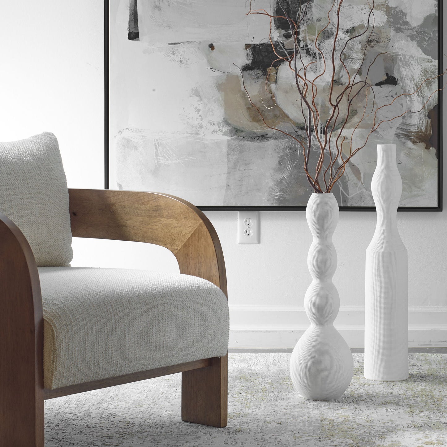Forma - Ceramic Vases  Large (Set of 2) - White