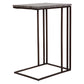 Theodore - Travertine Accent Table - Dark Brown