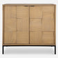 Lorenzo - Geometric 2 Door Cabinet - Light Brown