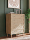 Cielden - Two-Tone - Five Drawer Wide Chest