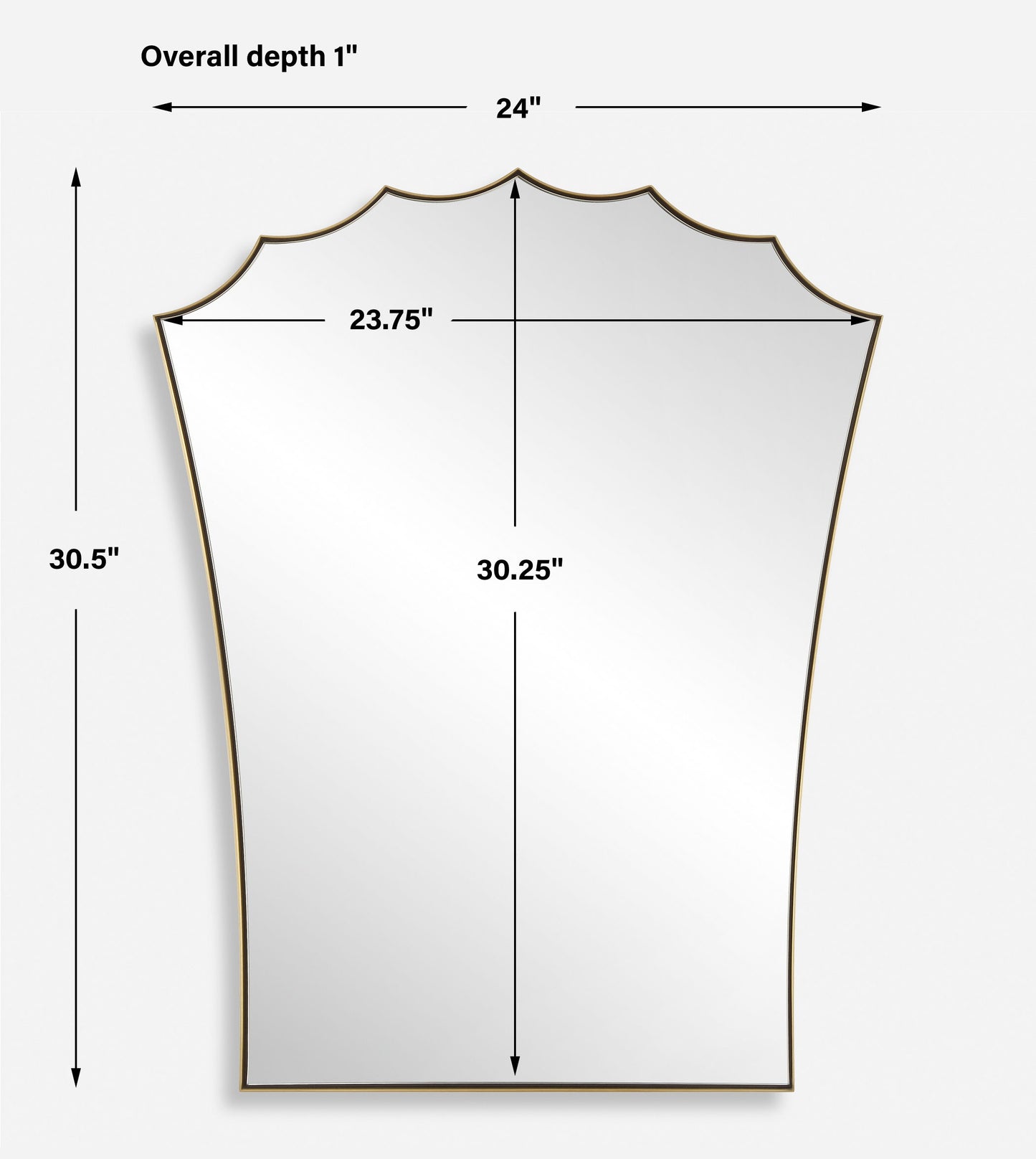 Monarch - Scalloped Arched Vanity Mirror