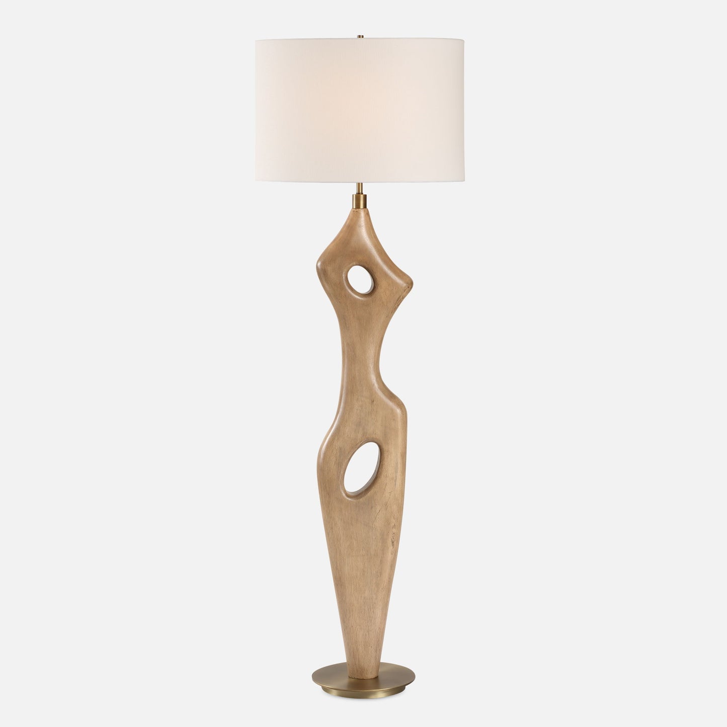 Almyra - Solid Wood Floor Lamp - Light Brown