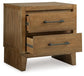 Sherbana - Light Brown - Two Drawer Night Stand