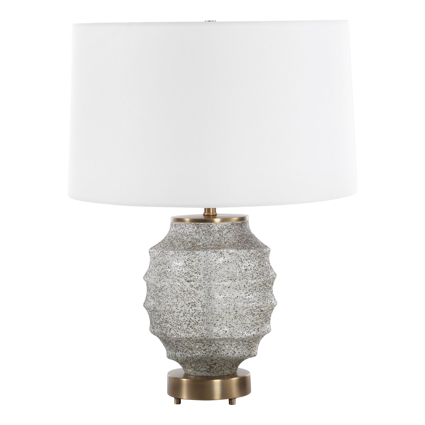 Acosta - Ribbed Table Lamp - Gray