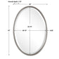 Sherise - Brushed Nickel Oval Mirror