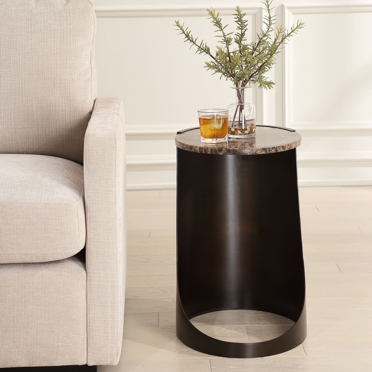 Welling - Modern Metal Side Table - Black