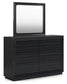 Londer - Black - Dresser And Mirror