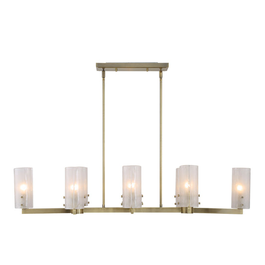 Mistie - 8 Light Linear Chandelier - Bronze