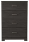 Belachime - Charcoal - Four Drawer Chest