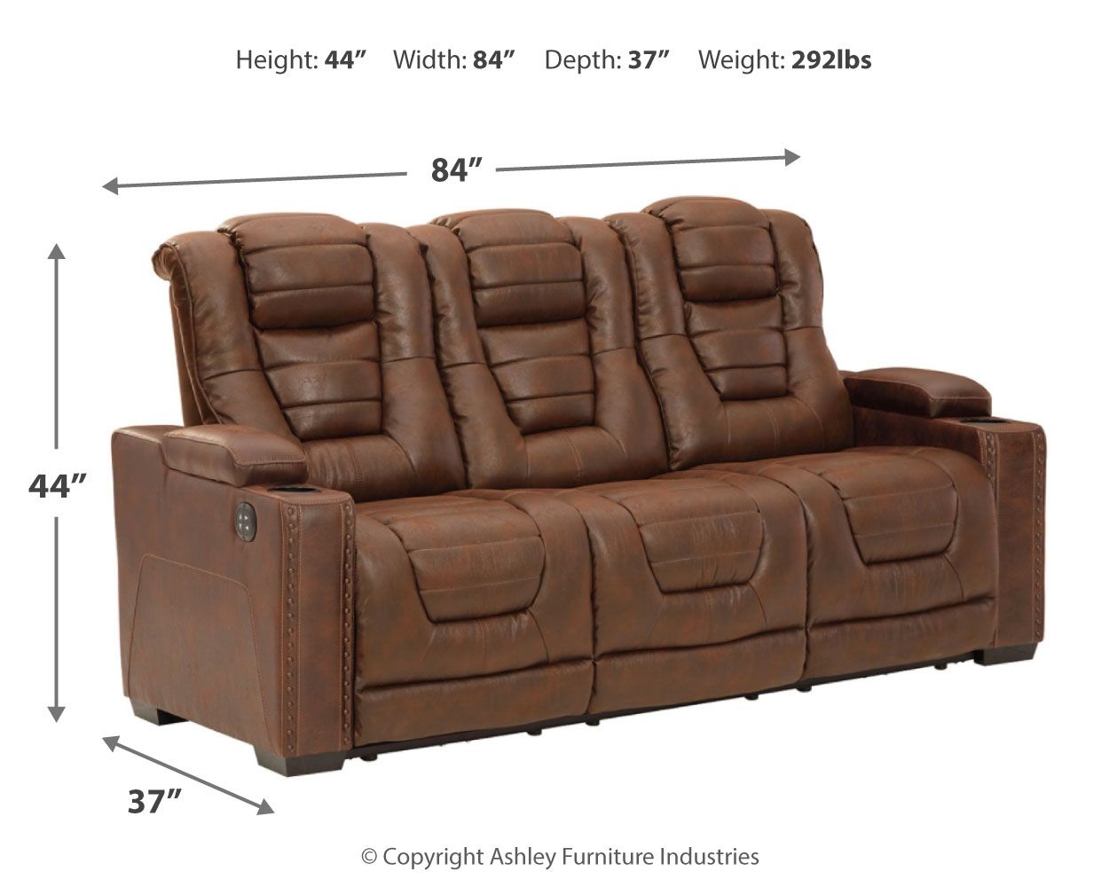 Owner's - Thyme - PWR REC Sofa with ADJ Headrest